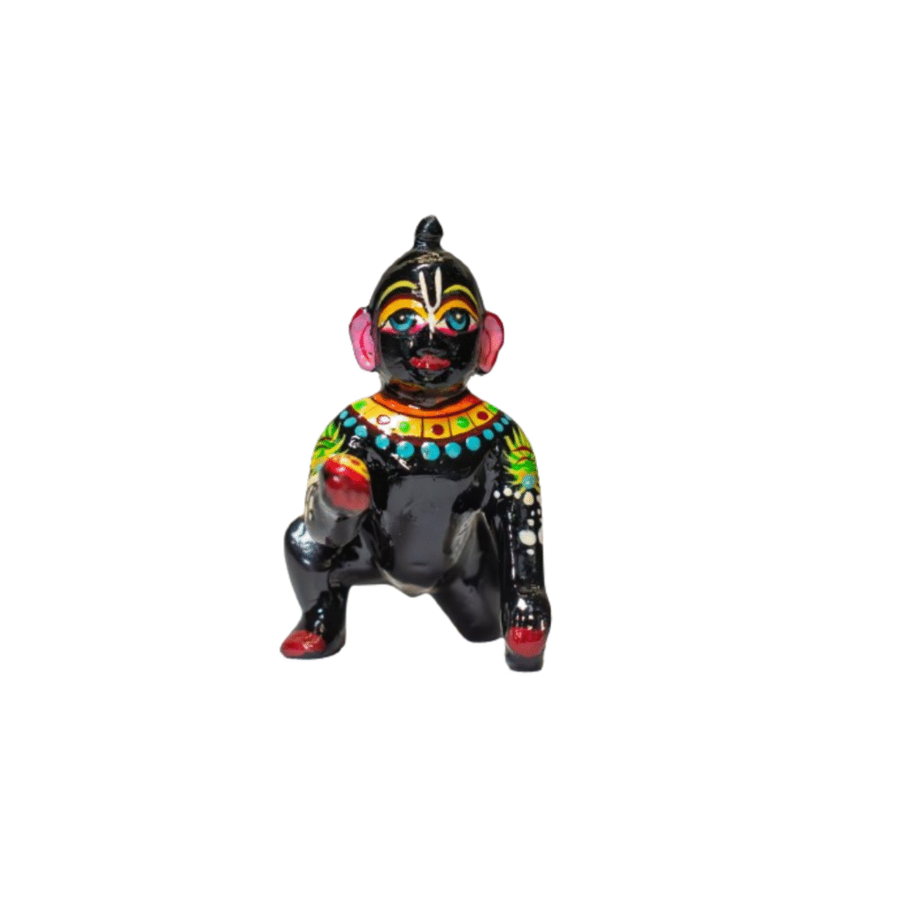 Laddu Gopal Idol Ashtadhatu Black (Fully Makeup) - Image 2