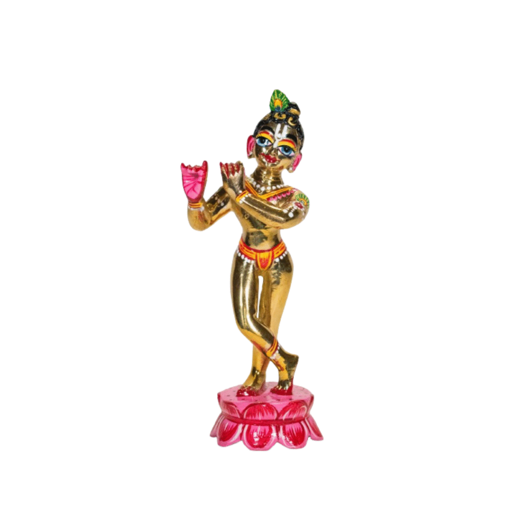 Shri Krishna 9 Inch Ashtadhatu (Fully Makeup) - Image 3