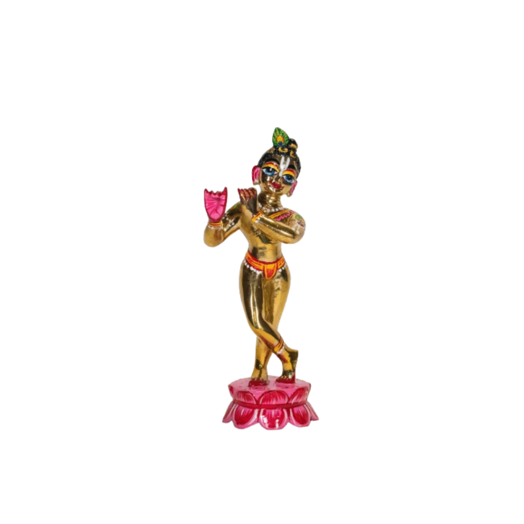Shri Krishna 9 Inch Ashtadhatu (Fully Makeup) - Image 2