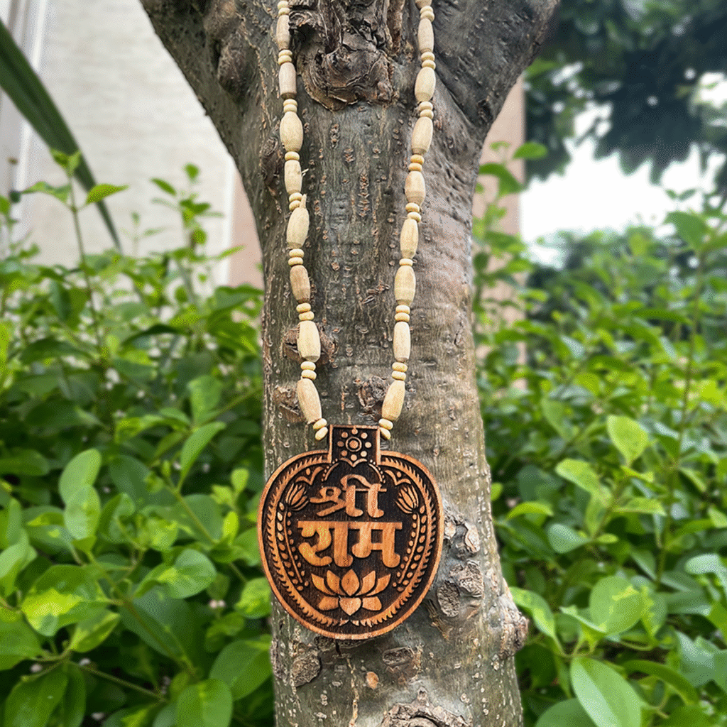 Shri Ram Name Original Tulsi Locket - Image 3