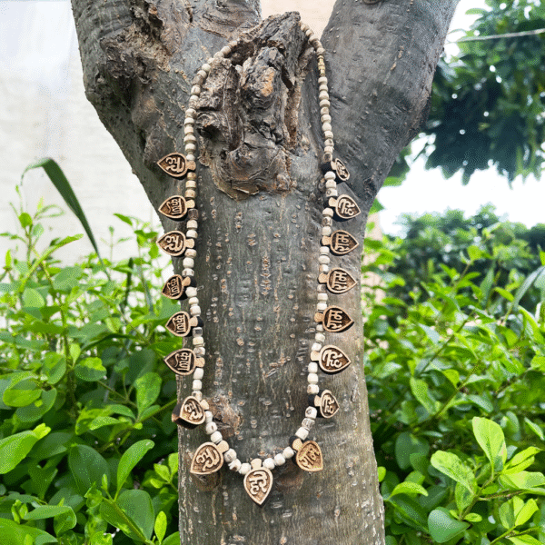 Locket Mahamantra Hare Krishna Hare Rama Original Tulsi Beads Mala