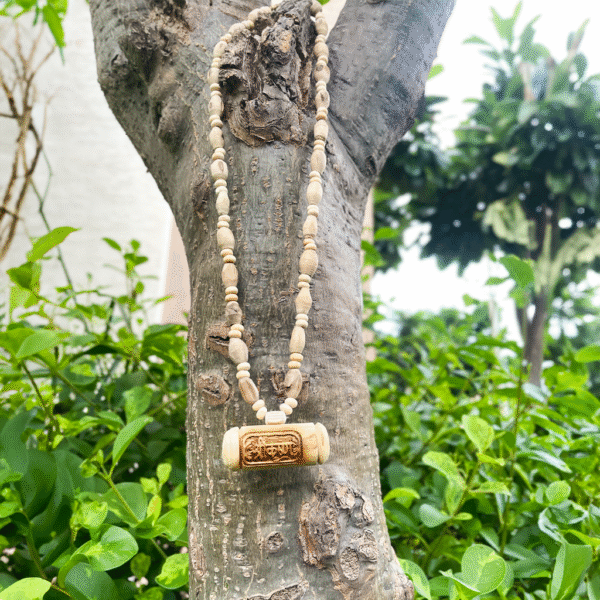 Shri Krishna Design Tulsi Mala And Locket