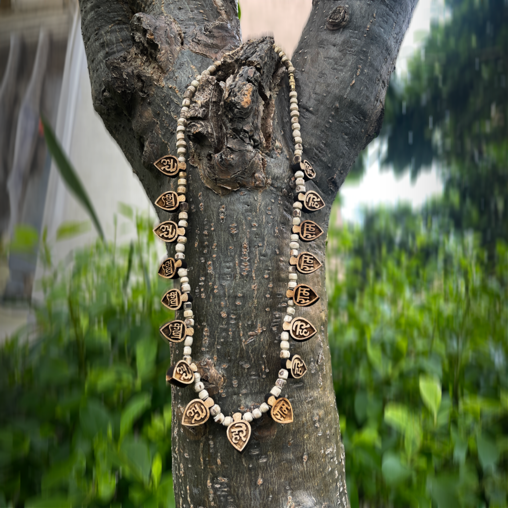 Locket Mahamantra Hare Krishna Hare Rama Original Tulsi Beads Mala - Image 2