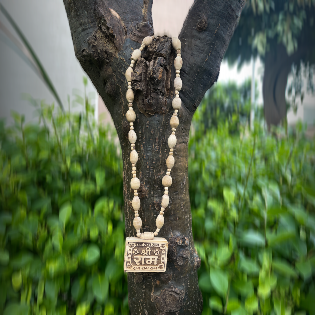 Shri Ram Bhaktmal Locket Original Tulsi Mala 1.5x1 Inches Locket - Image 2