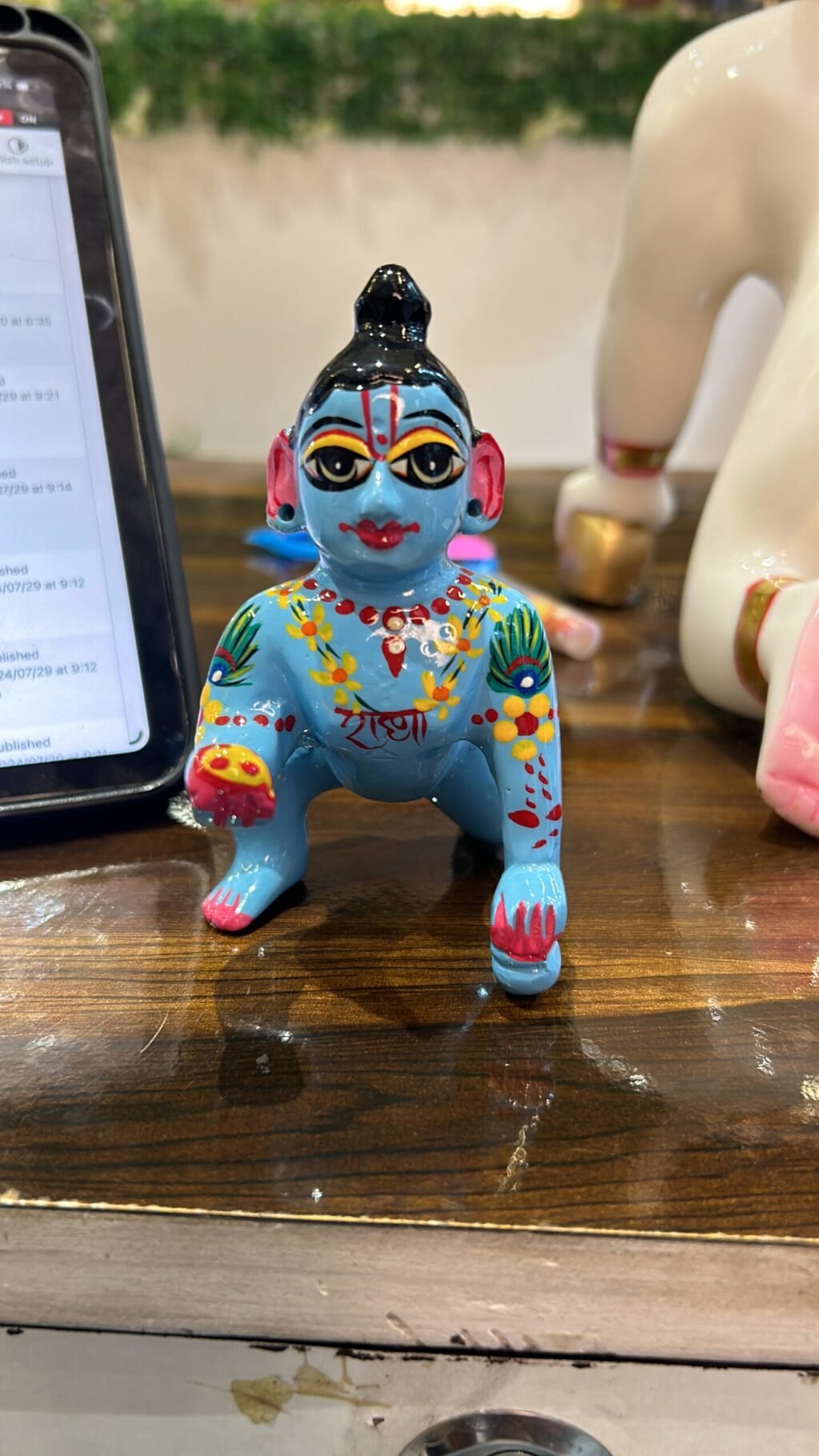 Laddu Gopal Idol Astadhatu Blue ( Fully Body Makeup ) - Image 3