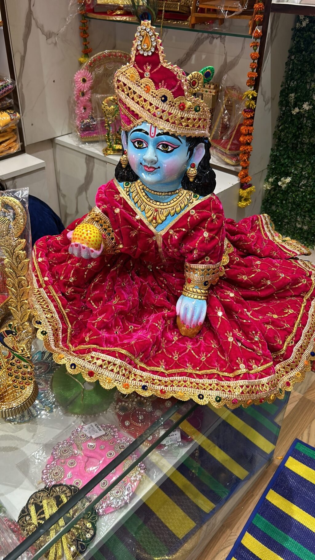 Unique Laddu Gopal 21 Number Fiber+dust marble - Image 3