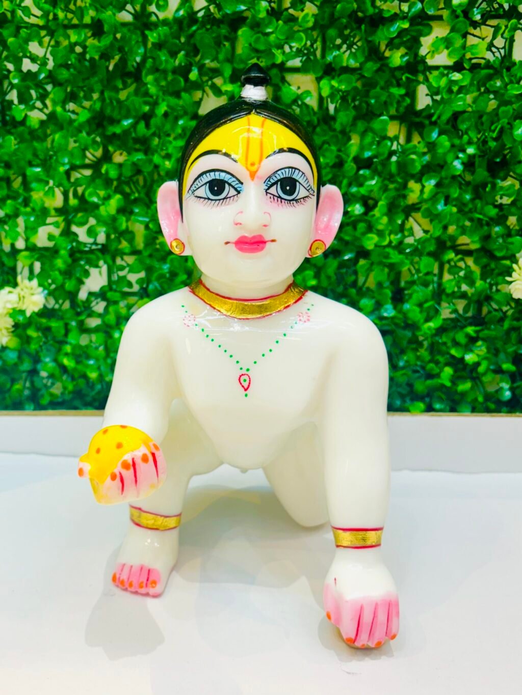 Beautiful Fiber Laddu Gopal 12 Number White