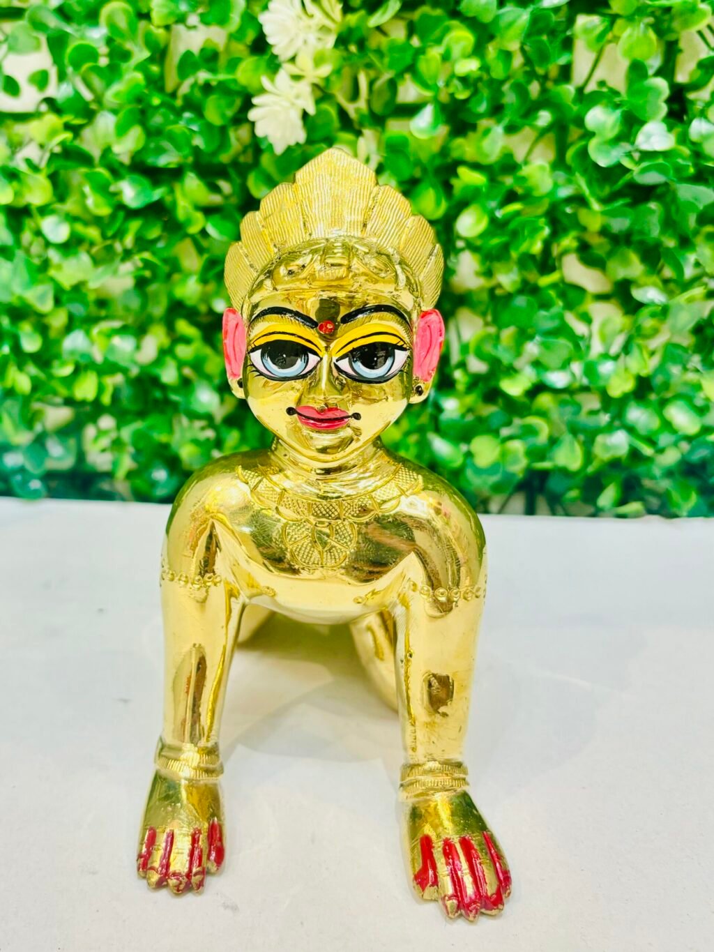 Radharani Idol Handmade design Ashtadhatu Beautiful Makeup