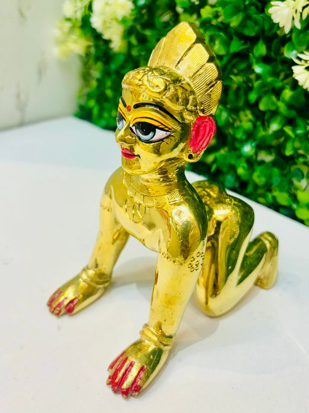 Radharani Idol Handmade design Ashtadhatu Beautiful Makeup - Image 2