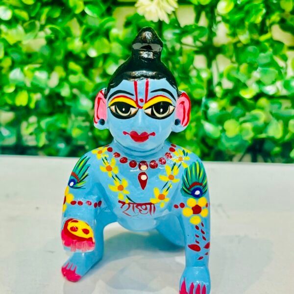 Laddu Gopal Idol Astadhatu Blue ( Fully Body Makeup )