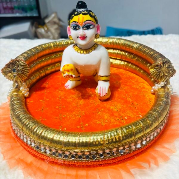 Beautiful Singhasan + Bed for Laddugopal