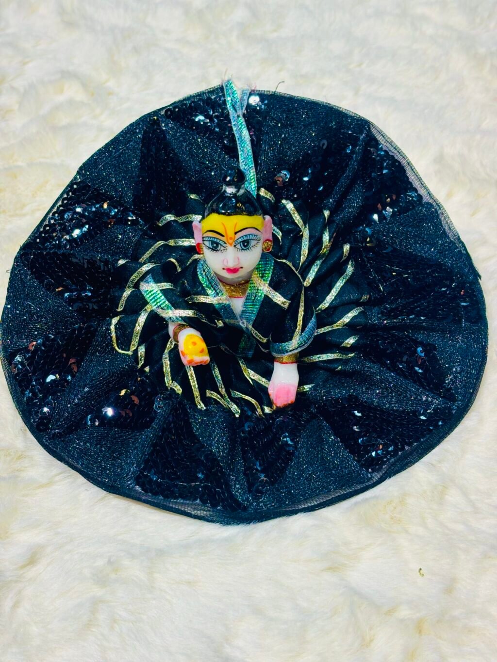 Beautiful Black Dress For Bankebihari Ji