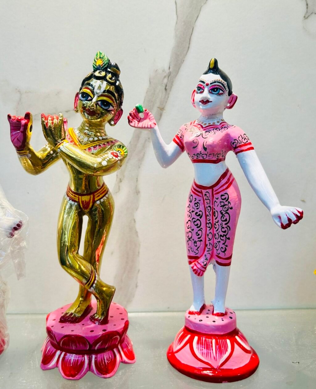 Yugal Jodi Radha Krishna 11 inch Ashtadhatu Fully Makeup