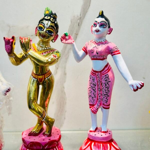 Yugal Jodi Radha Krishna 11 inch Ashtadhatu Fully Makeup