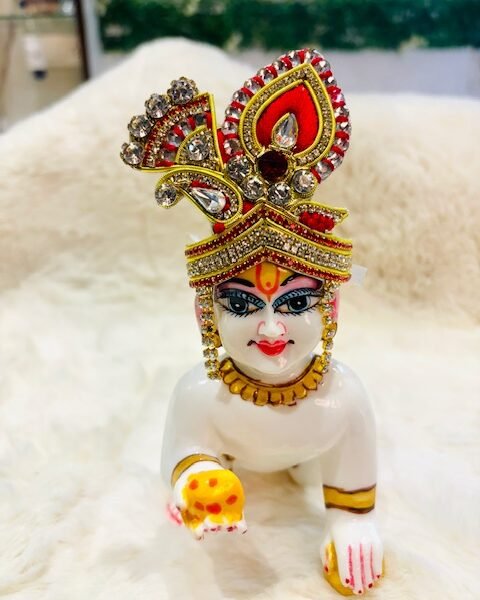Beautiful Heavy Adjustable Mukut For Laddugopal 