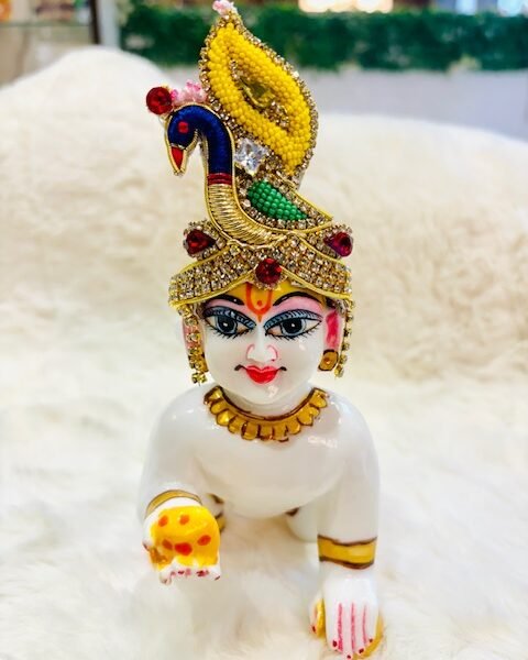 Beautiful Heavy Adjustable Mukut For Laddugopal 