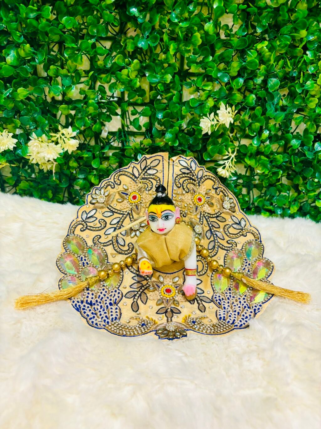 Heavy Dress In Unique Design For Laddugopal  - Image 2