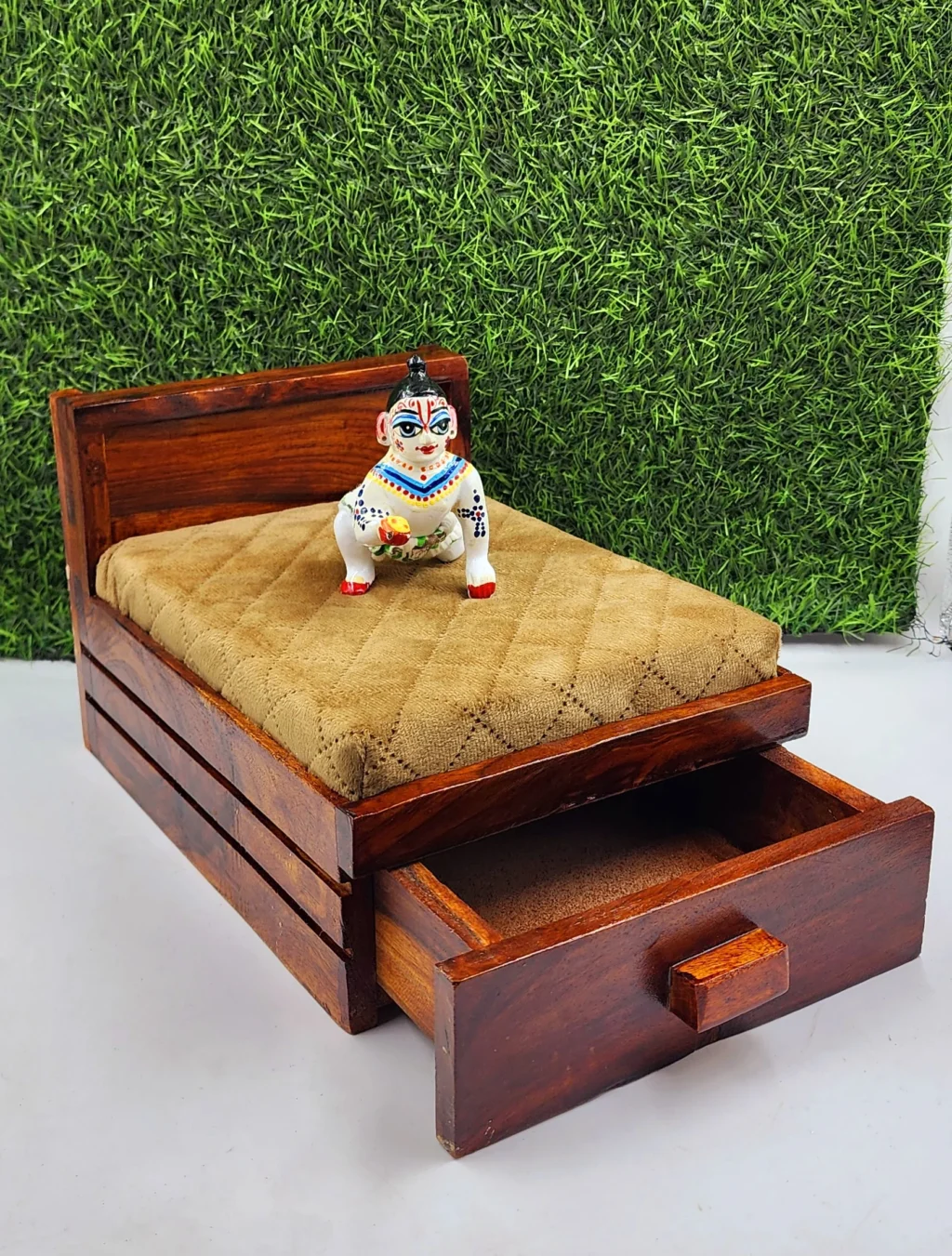 Premium Wooden Bed For Laddu Gopal Ji