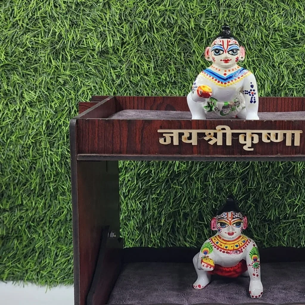 Premium Wooden Bed + Palna For Laddu Gopal Ji