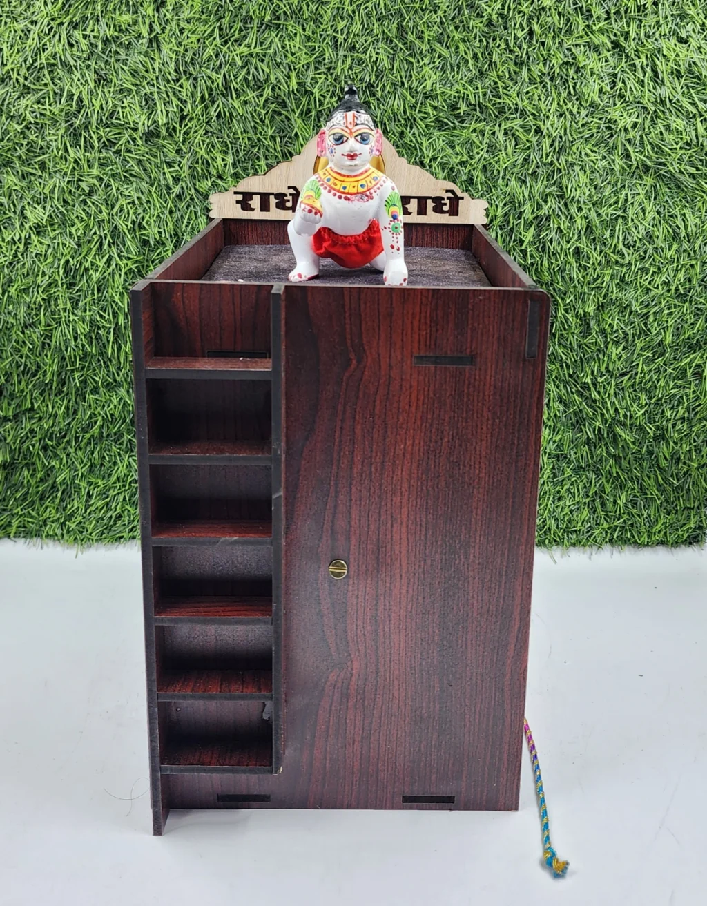 Premium Wooden Bed + Palna For Laddu Gopal Ji - Image 3