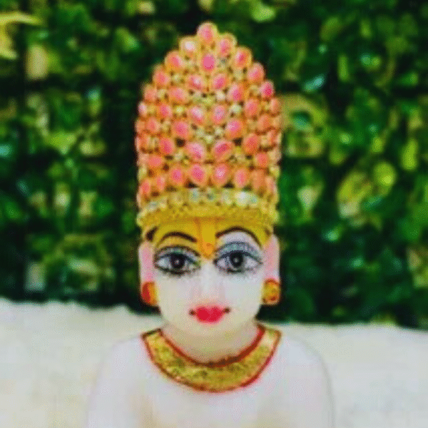 Beautiful Crystals Shape Mukut For Laddugopal 