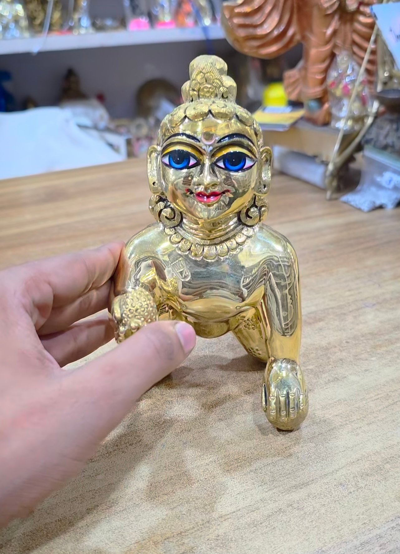 Beautiful Laddugopal idol Ashtadhatu Unique Design, All Size Available  by Radharanikripa