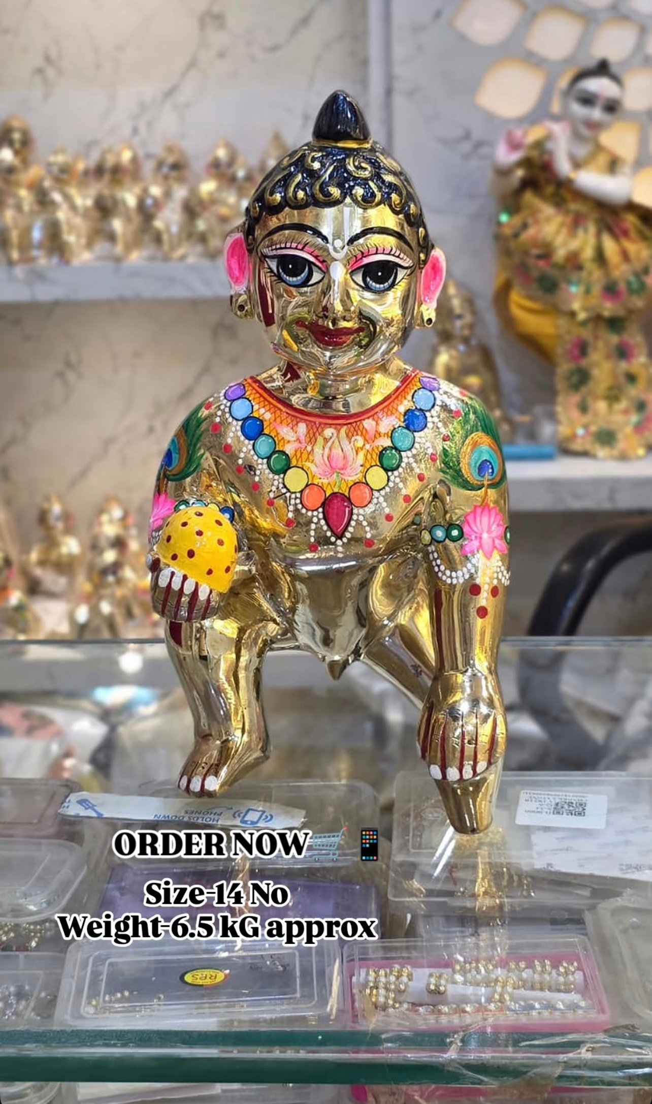 Beautiful Laddugopal idol 14 Number Full Body Makeup