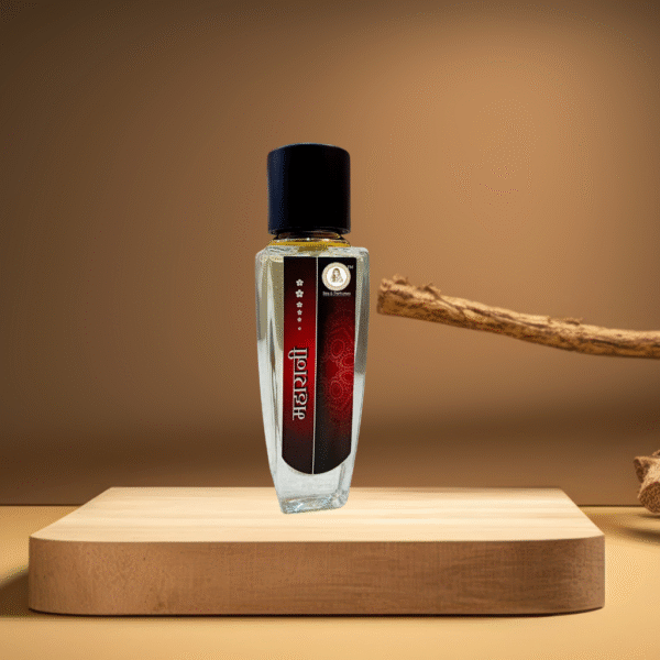 Maharani Perfume by Vrindavan Mahak – Elegant Blend of White Musk, Lotus, Amber, Oudh, Rose & Fruits