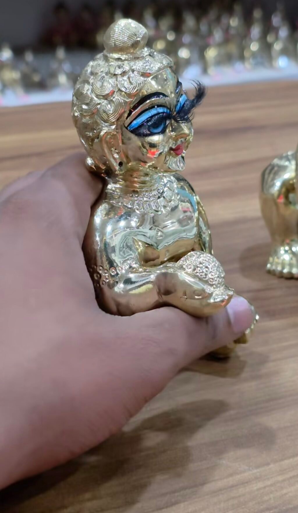 Beautiful Handmade Laddugopal With Permanent Eyelashes By Radharanikripa- All Sizes Available - Image 4