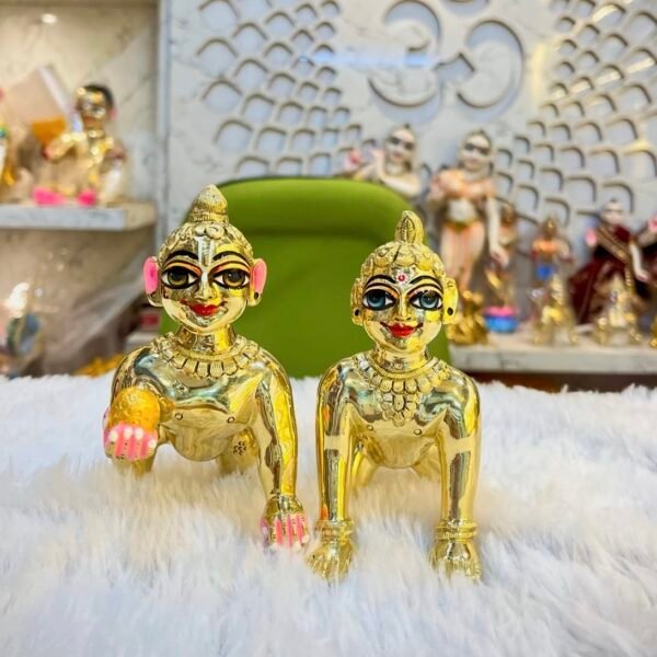 Beautiful Handmade Combo Laddugopal Radharani Jodi, All Size Available- by Radharanikripa
