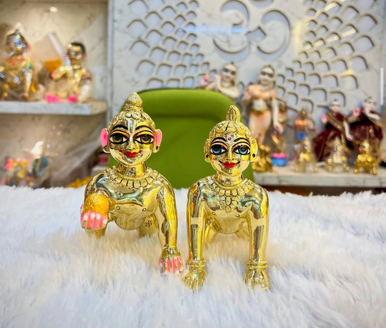 Beautiful Handmade Combo Laddugopal Radharani Jodi, All Size Available- by Radharanikripa