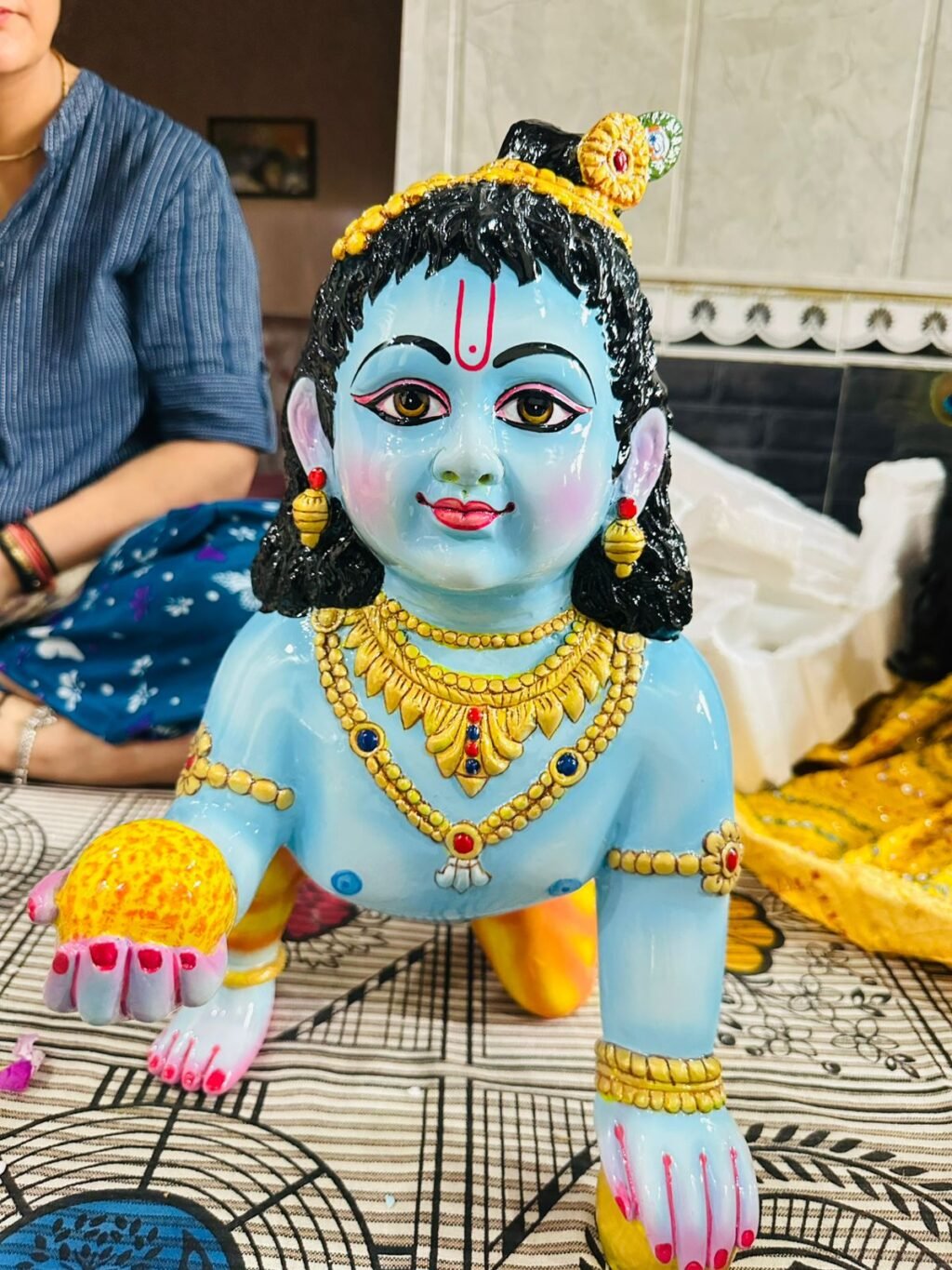 Beautiful Laddugopal Blue Color 21 Number - by Radharanikripa All Sizes Available