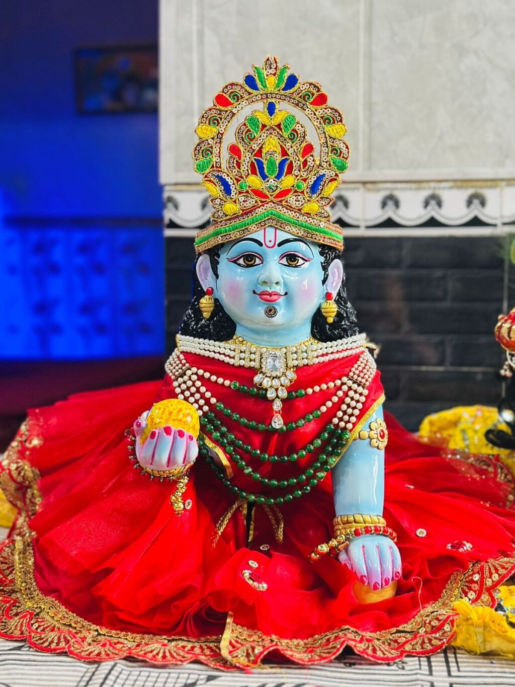 Beautiful Laddugopal Blue Color 21 Number - by Radharanikripa All Sizes Available - Image 5