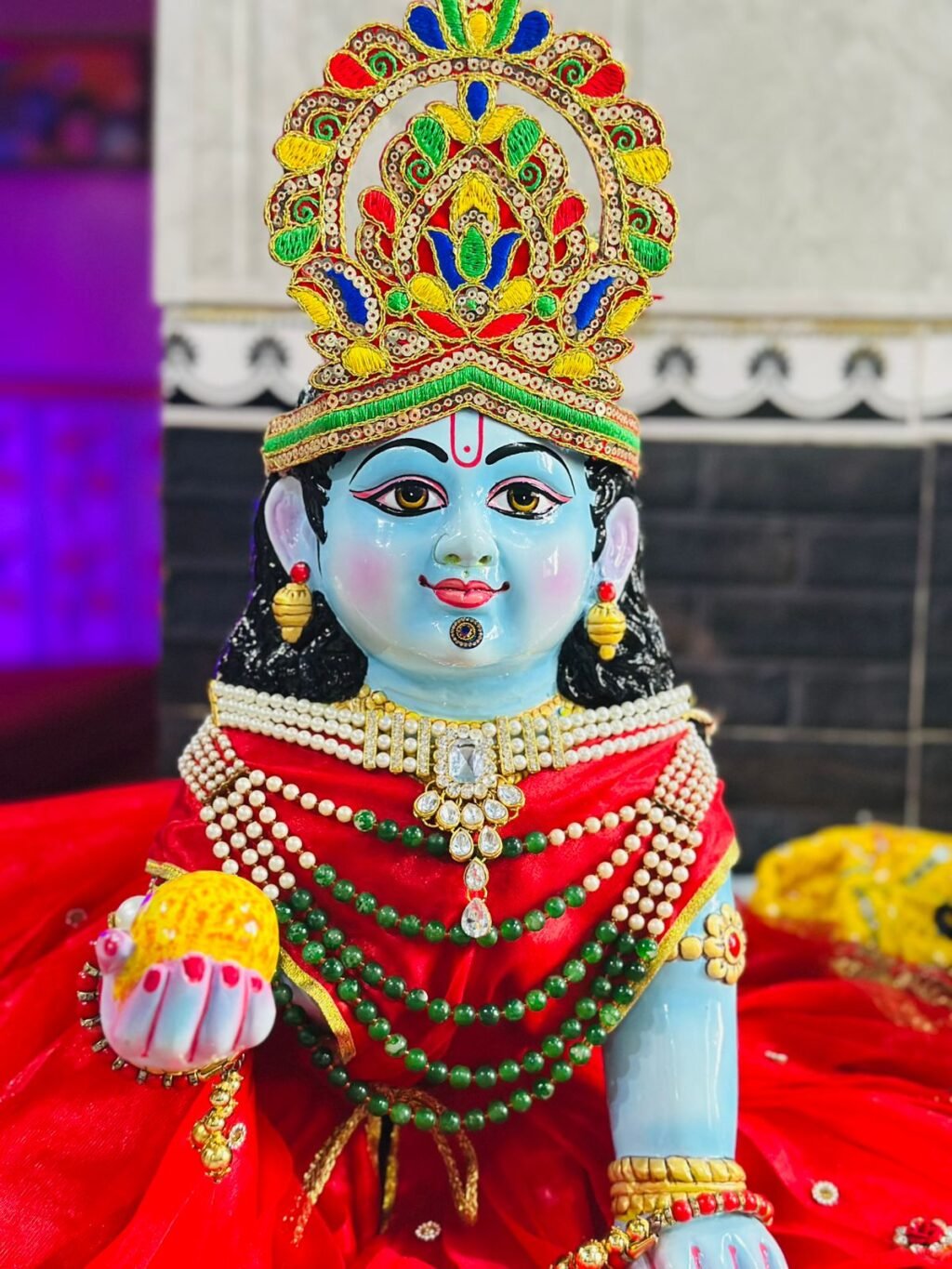 Beautiful Laddugopal Blue Color 21 Number - by Radharanikripa All Sizes Available - Image 2