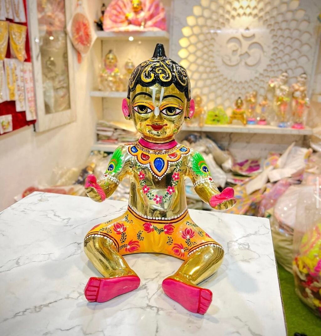 Beautiful Laddugopal Lala 12 Number Full Body Color - by Radharanikripa All Sizes Available