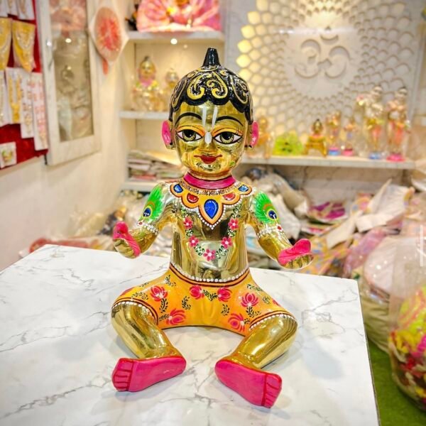 Beautiful Laddugopal Lala 12 Number Full Body Color - by Radharanikripa All Sizes Available