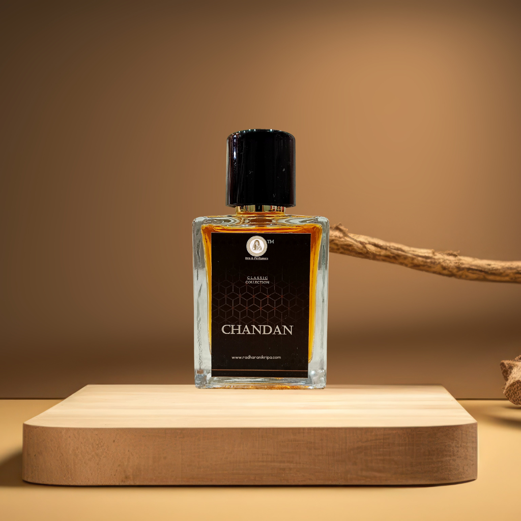 Chandan Perfume by Radharanikripa  | Classic Sandalwood Fragrance Spray | Long-Lasting Divine Aroma | 50ml