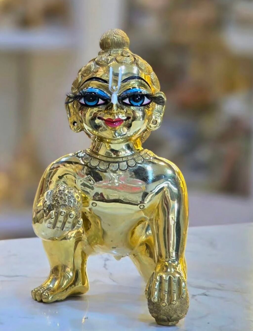 Beautiful Handmade Laddugopal With Permanent Eyelashes By Radharanikripa- All Sizes Available