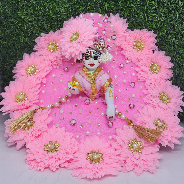Baby pink dress for laddu gopal ji