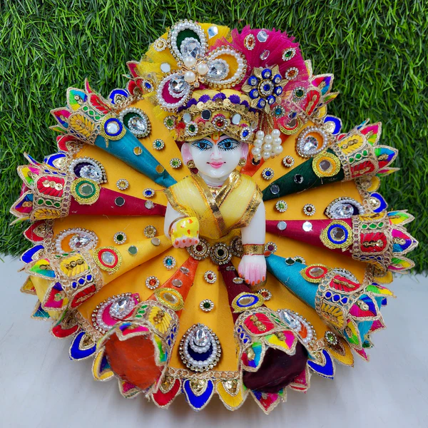 KK GROUPS  Trending cone dress for laddu gopal ji with pagdi