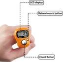 FIRSTLIKE Finger Counter for Pooja Meditation Finger Ring Digital Electronic, Mantra Jaap Digital Tally Counter  (Multicolor Pack of 5) - Image 2