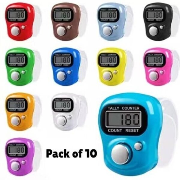 Noblecrown Mala Counter Digital Jaap Counter Prayer Tasbeeh Chanting Counter Analog Tally Counter  (Multicolor Pack of 10)