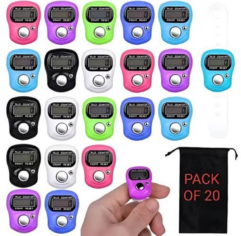 Noblecrown Mala Counter Digital Jaap Counter Prayer Tasbeeh Chanting Counter Analog Tally Counter  (Multicolor Pack of 20)
