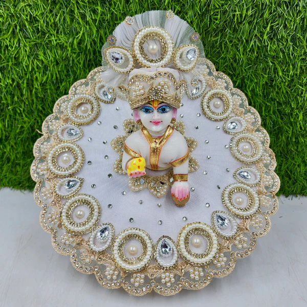 Sharad Purnima special White heavy dress for laddu gopal ji