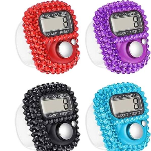 Face Me Hand Tally Counter With Ring electronic Finger Counter Digital Tally Counter  (Multicolor Pack of 4)