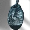 Krishna with flute black japa bag - Image 4
