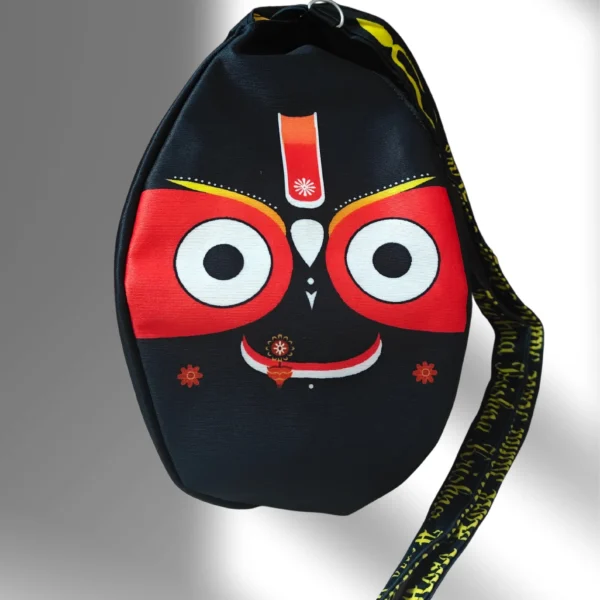 Jagannath Ji Black Multi Print Bead Bag