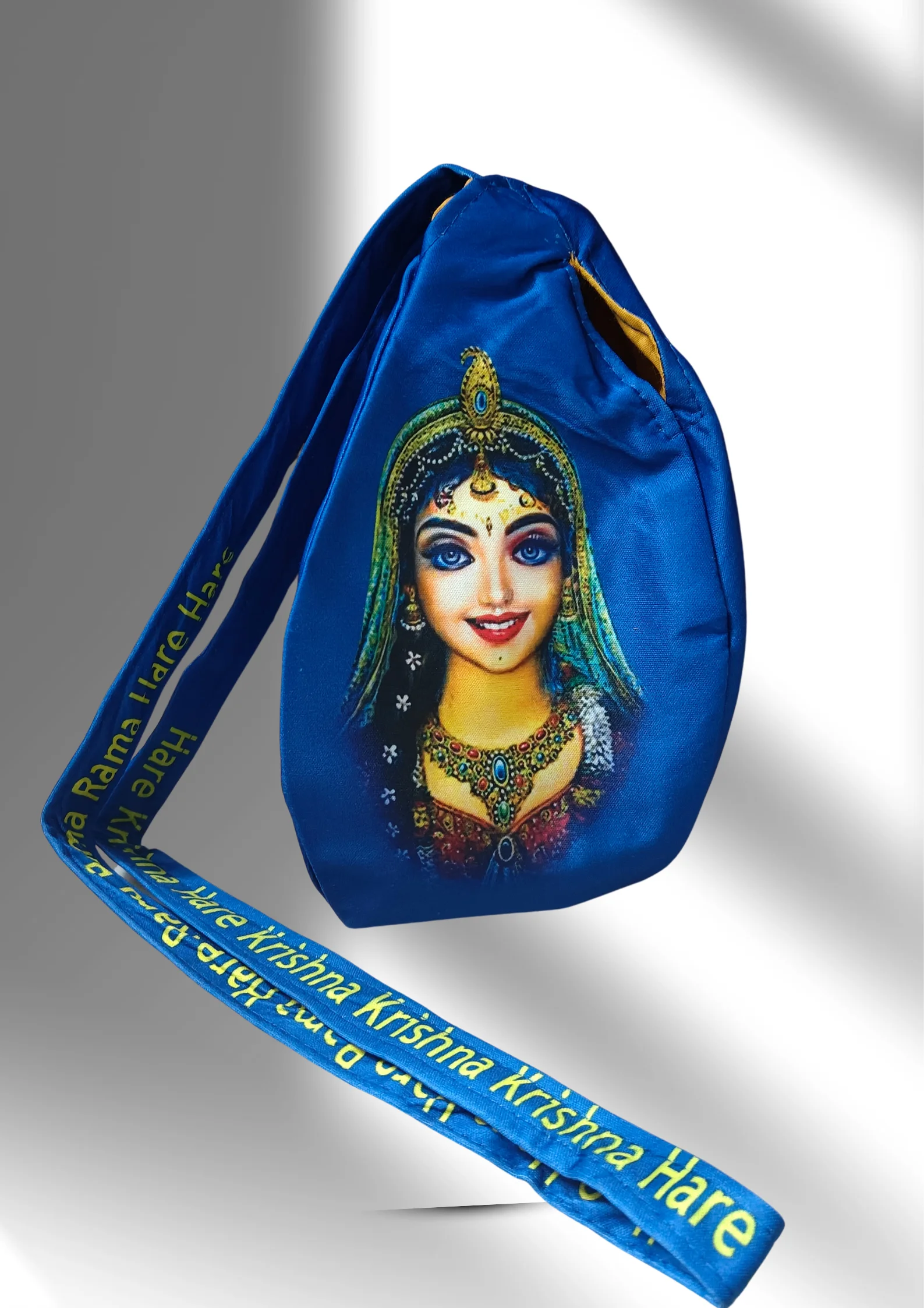 Radha Rani Face Blue Multiprint Bead Bag