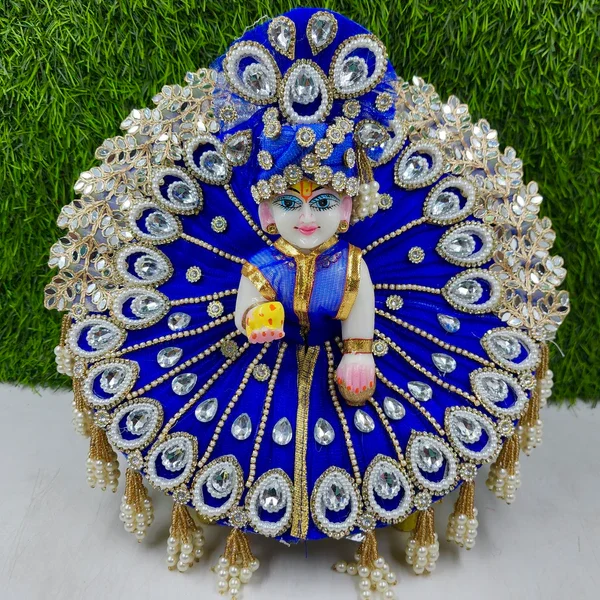 Festive Special Royal Blue Heavy dress for laddu gopal ji