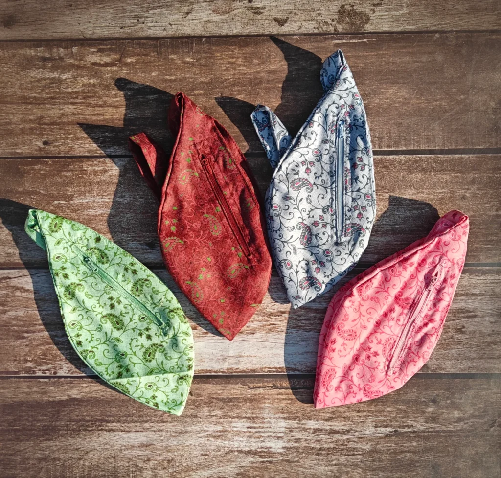 Pure Cotton Floral Style Bead Bag